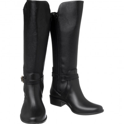 Bota Montaria Infantil Cano Alto Preta com Fivela Lolita WorldColors