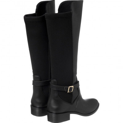 Bota Montaria Infantil Cano Alto Preta com Fivela Lolita WorldColors