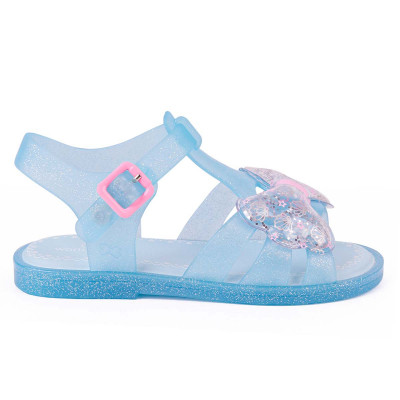 Sandália Infantil Feminina WorldColors Alice Kids - Azul Acqua Gliter