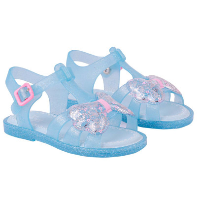 Sandália Infantil Feminina WorldColors Alice Kids - Azul Acqua Gliter