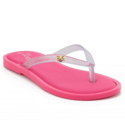 Chinelo Infantil Feminino Acolchoado Sol Kids WorldColors - Pink Barbie/gliter Furtacor