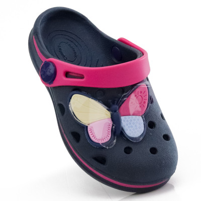 Babuche Infantil Feminino WorldColors Pop Kids - Marinho/pink