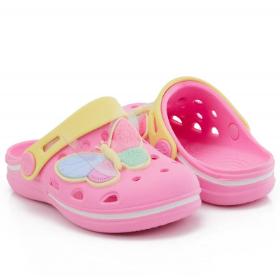 Babuche Infantil Feminino WorldColors Pop Baby - Rosa/amarelo