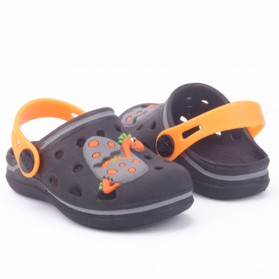 Babuche Infantil Wboys Pop Baby - Preto/Laranja