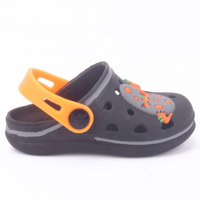 Babuche Infantil Wboys Pop Baby - Preto/Laranja
