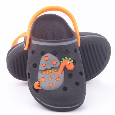 Babuche Infantil Wboys Pop Baby - Preto/Laranja