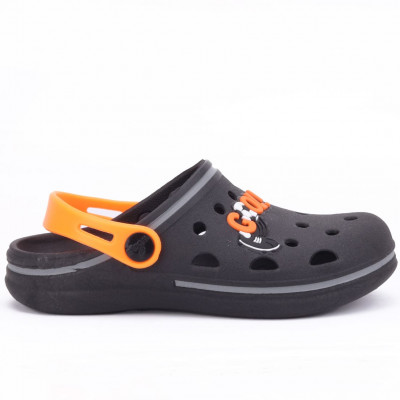 Babuche Infantil Masculino Copa do Mundo Wboys Pop Kids - Preto/Laranja