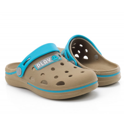 Babuche Infantil Wboys Pop Kids - Castanho/verde Mare