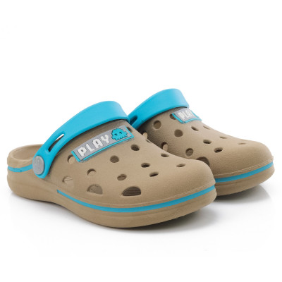 Babuche Infantil Wboys Pop Kids - Castanho/verde Mare