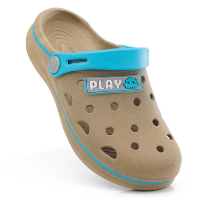 Babuche Infantil Wboys Pop Kids - Castanho/verde Mare