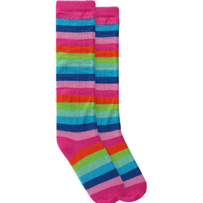 Kit - Galocha Infantil e Meia Divertida WorldColors - Transparente/Listrada