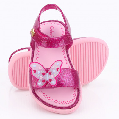 Sandália WorldColors Papete Lolipop- Pink Gliter/ Rosa