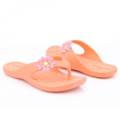 Chinelo Infantil Feminino Ortopédico Sunday WorldColors - Papaya