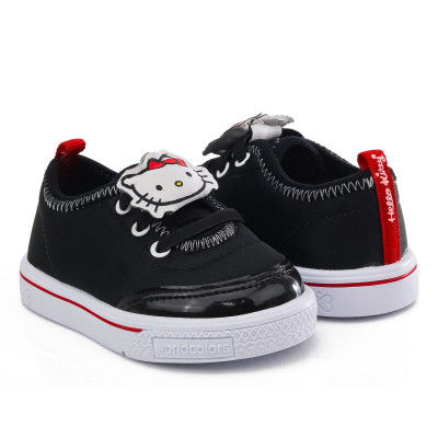 Tênis Infantil Feminino Hello Kitty by WorldColors - Branco/preto/vermelho