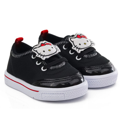 Tênis Infantil Feminino Hello Kitty by WorldColors - Branco/preto/vermelho
