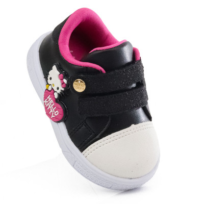 Tênis Infantil Feminino Hello Kitty by WorldColors - Preto/pink