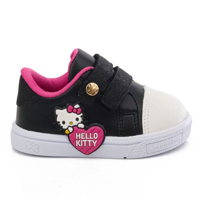 Tênis Infantil Feminino Hello Kitty by WorldColors - Preto/pink