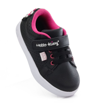 Tênis Infantil Feminino Hello Kitty by WorldColors- Preto/pink