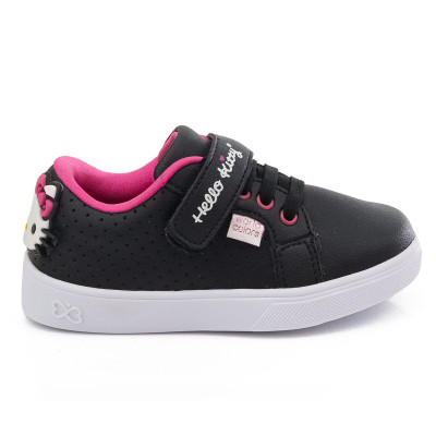 Tênis Infantil Feminino Hello Kitty by WorldColors- Preto/pink