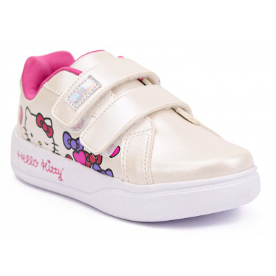 Tênis Infantil Feminino Hello Kitty by WorldColors - Branco/pink