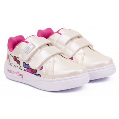 Tênis Infantil Feminino Hello Kitty by WorldColors - Branco/pink