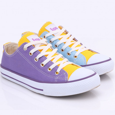 Tênis LPS STAR by WorldColors – Azul Céu/Lilás/Amarelo