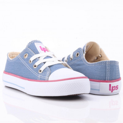 Tênis LPS STAR by WorldColors - Jeans/pink Fluor - 3