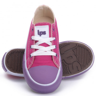 Tênis Feminino Casual De Lona LPS Star - Pink/uva