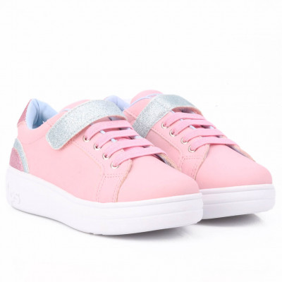 Tênis Casual Feminino Lps Shine BY WorldColors - Rosa/azul Acqua