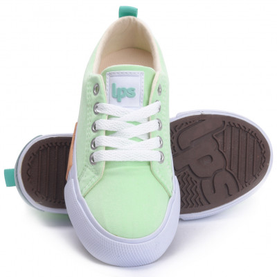 Tênis Feminino Casual De Lona LPS Fashion - Verde/Agua