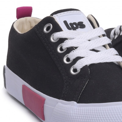Tênis Feminino Casual De Lona LPS Fashion - Preto/Pink