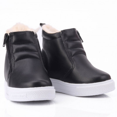 Botinha Coturno Cano Curto Music Kids - Preto