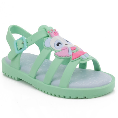 Sandália Papete Infantil Feminina Drops Fisherman Kids WorldColors - Verde/azul Aqua 