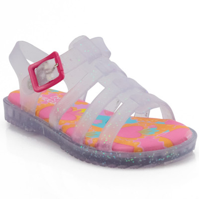 Sandália Papete Infantil Feminina Drops Fisherman Kids WorldColors - Gliter Furtacor/pink