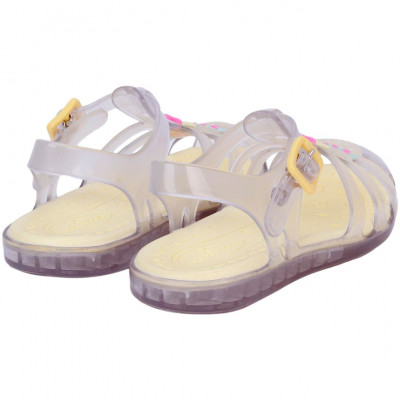 Sandália Infantil WorldColors Lilly Baby - Transparente/Amarelo - 4