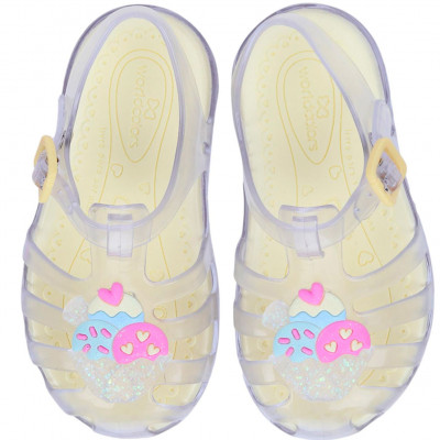 Sandália Infantil WorldColors Lilly Baby - Transparente/Amarelo - 2