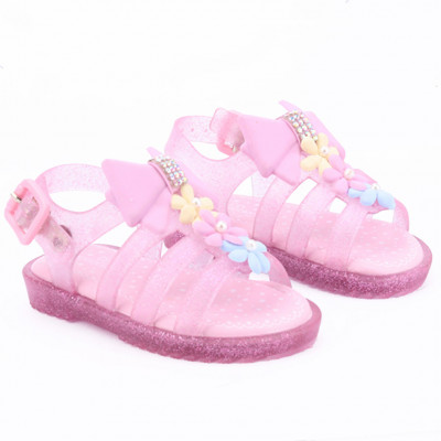 Sandália Infantil WorldColors Drops Baby - Rosa Gliter/rosa