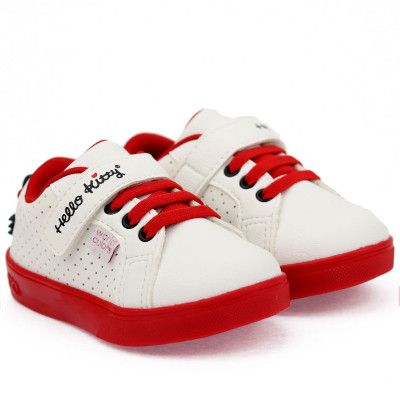 Tênis Infantil Feminino Hello Kitty by WorldColors - Preto/Branco/Vermelho