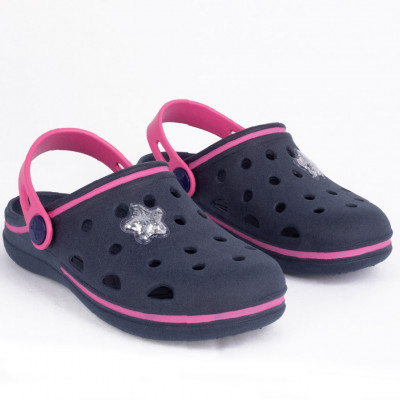 Babuche Infantil Feminino WorldColors Pop Kids - Marinho/Pink New