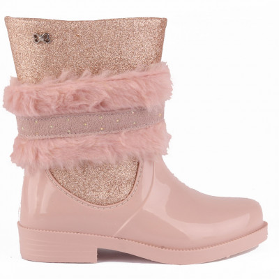 Bota Infantil Feminina Cano Curto 2 em 1 Baby WorldColors - Nude
