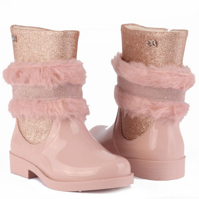 Bota Infantil Feminina Cano Curto 2 em 1 Baby WorldColors - Nude
