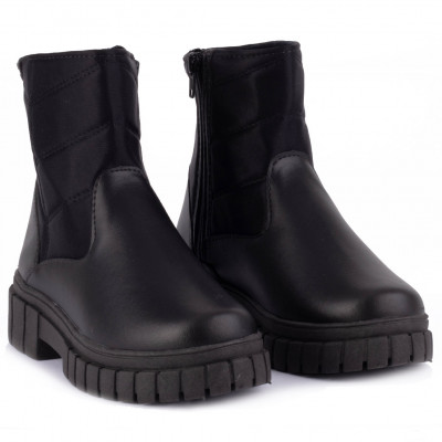 Botinha Coturno Infantil WorldColors Music Colors - Preto