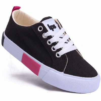 ênis Feminino Casual De Lona LPS Fashion - Preto/Pink