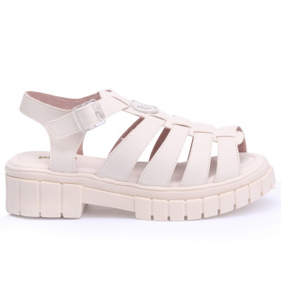 Sandália Fisherman Feminina Plataforma Tratorada WorldColors - Off White