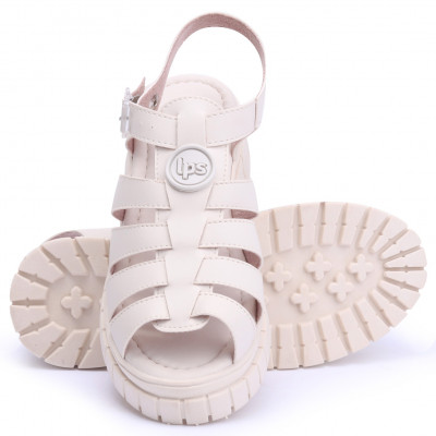 Sandália Fisherman Feminina Plataforma Tratorada WorldColors - Off White