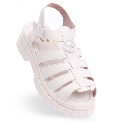 Sandália Fisherman Feminina Plataforma Tratorada WorldColors - Off White