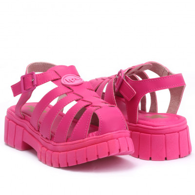 Sandália Fisherman Feminina Plataforma Tratorada WorldColors - Pink New