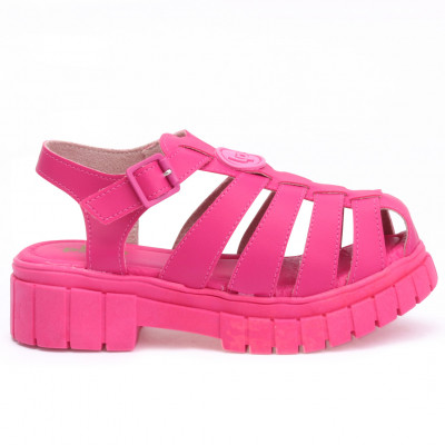 Sandália Fisherman Feminina Plataforma Tratorada WorldColors - Pink New