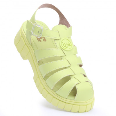 Sandália Fisherman Feminina Plataforma Tratorada WorldColors - Verde Neon 