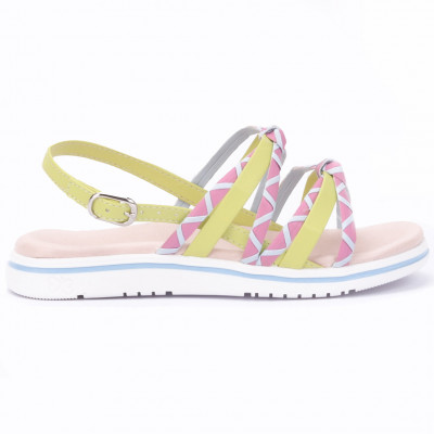 Sandália Infantil Feminina Papete WorldColors Bia - Multicolor